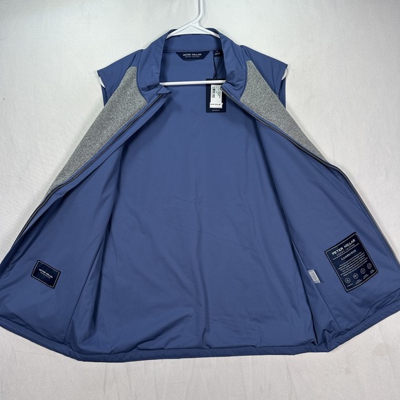Peter Millar Vest Mens Medium Gray Blue Cambridge Crown Crafted Stretch NWT $265 - Picture 8 of 12